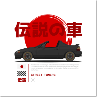 Street Tuners Black Del Sol JDM Posters and Art